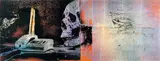 Justin Ponmany, Battisi Death, 2005, Acrylic and hologram on canvas