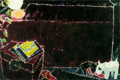 Bob Yan, Waking Up at Midnight and Chewing Shoes, 2004, Oil on canvas