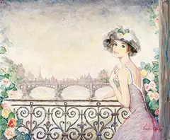 Bernard Charoy, Louise à Paris, 1999, Acrylic on canvas