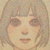 Ryuzo Satake, Girl, 2017, Mineral paint on paper, mounted on board