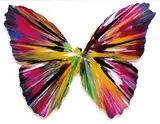 Spin Painting - Butterfly by Damien Hirst, 2009, Acrylic, metallic paint on paper, sold Dec 2024
