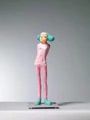Doll by Hiroto Kitagawa, 2001, Terracotta, acrylic, sold Jun 2011