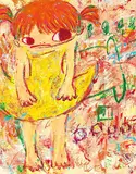 Girl Wearing Yellow Dress by Ayako Rokkaku, 2008, Acrylic on canvas, sold Jun 2018