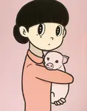 Yuya Hashizume, Eyewater Animal ver. Piglet/ Pink, 2022, Acrylic on canvas