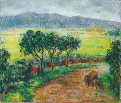 Liao Te-cheng, Sugarcane Field, 1967, Oil on canvas