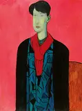 Chiu Ya-tsai, Youth with a Red scarf (Artist’s Son), 1998, Oil on canvas