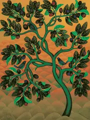 Bhagat Singh, Jamun Tree, 2007, Acrylic on canvas