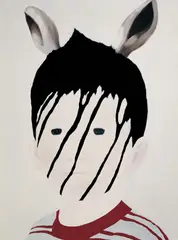 Zebra by Mayuka Yamamoto, 2006, Oil on canvas, offered Dec 2008