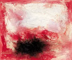 Cai Guo-Qiang, Scenery of the Sun-Black Dot, Gunpowder and oil on canvas