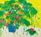 Early Morning by Walasse Ting, 1977, Acrylic on canvas, sold Nov 2013