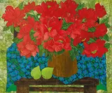 Wu Hao, Still Life with Flowers, 1996, Oil on canvas