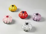 Pumpkin (a set of 5) by Yayoi Kusama, 2002, Porcelain, edition of 130, HC, sold Jun 2017