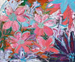 Lee Ming-chung, Flowers, 1994, Oil on canvas