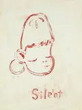 Silent by Yoshitomo Nara, 1995, Acrylic on paper, sold Jun 2017