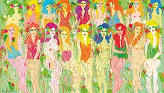 Walasse Ting, Miss World, 1975, Acrylic on canvas