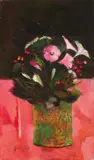 René Genis, En rose et noir, 2003, Oil on canvas