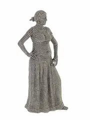 Valay Shende, The Standing Lady, 2008, Nickle plating on brass disc