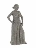 Valay Shende, The Standing Lady, 2008, Nickle plating on brass disc