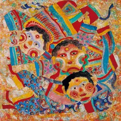 Peace by Wu Hao, 1981, Oil on canvas, sold Oct 2003
