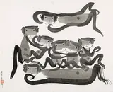 Chen Chi-kwan, Family, 1970, Ink on paper