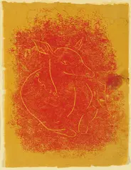 Sanyu, Doe, 1946, Etching on paper
