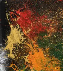 Shôzô Shimamoto, Untitled, 2010, Acrylic and broken glasses on canvas