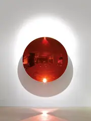 Anish Kapoor, Sky Mirror, Wine, 2008, Stainless steel and paint