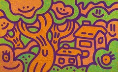 Doodle at L’Estaque by Sam Cox, 2019, Acrylic on canvas, sold Jun 2022
