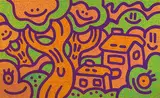 Sam Cox, Doodle at L’Estaque, 2019, Acrylic on canvas