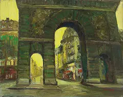Shen Che-Tsai, Paris (Gate), 1982, Oil on canvas