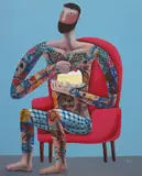 Kitti Narod, Let's Him Eat Cake 2, 2019, Acrylic on canvas