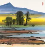 Shiy De-jinn, Landscape, 1979, Ink and color on paper