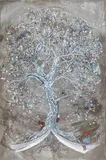Marion Alexandre, Story Tale, Story Tree, 2017, Mixed media on canvas