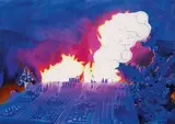 Aya Ito, City Saviour on Fire, 2020, Oil on canvas
