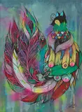 SupaKitch, A Bathing Bird, 2014, Acrylic on canvas