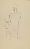 Dedicated Woman by Sanyu, 1920-1930s, Ink on paper, sold Dec 2017