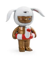 Alex Face, The Swimmer, 2019, Painted bronze, ed. 15/25