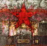 Huang Gang, Red Star, 2006, Mixed media on board