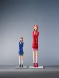 Hiroto Kitagawa, Saki Hanafusa: Blue and Red<br />(a set of 2), 2008,2009, Terracotta, acrylic