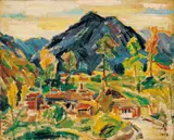 Liao Shiou-Ping, Landscape, 1958, Oil on board