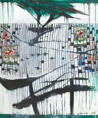 John Way, Abstreaction, 2003, Oil and enamel on canvas