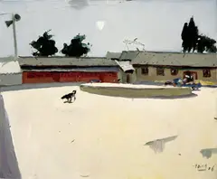Threshing Floor in Guishan by Tang Zhigang, 2006, Oil on canvas, offered Jun 2007