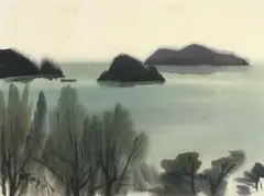 Shiy De-jinn, Landscape of Nanao, 1973, Watercolor on paper