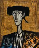 Bernard Buffet, Tête de Toréro, 1961, Oil on canvas