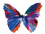 Spin Painting- Butterfly by Damien Hirst, 2009, Acrylic metallic paint on paper, sold Jun 2023