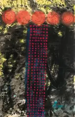 Red Star Shining by Chao Chung-Hsiang, 1987, Acrylic on paper, sold Jun 2012