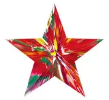 Spin Painting- Star by Damien Hirst, 2009, Acrylic & metallic paint on paper, sold Jun 2022