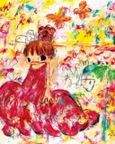 Girl in Red Dress by Ayako Rokkaku, 2007, Acrylic on canvas, sold Dec 2018