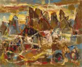 Chen Yin-Hui, Mountain Peaks, 1992, Oil on canvas