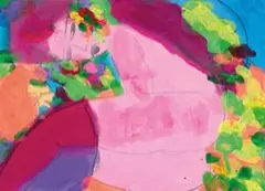 Resting Nude with Flowers and Cat by Walasse Ting, Acrylic on paper, sold Dec 2019